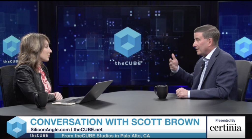 Certinia CEO Scott Brown speaks to theCUBE interviewer