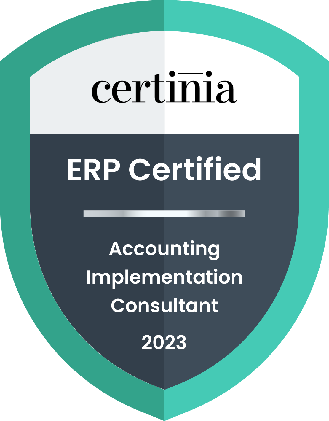 Certinia certification for Accounting Implementation Consultant 2023 Badge